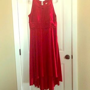 Sangria Red Keyhole Halter Dress